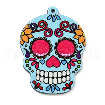 Halloween Theme Printed Acrylic Pendants SACR-F013-02B-1