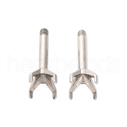 304 Stainless Steel Stud Earring Findings STAS-B091-02C-04P-1