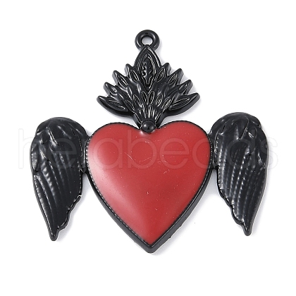 Rack Plating Alloy Enamel Pendants PALLOY-F018-28EB-02-1