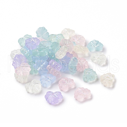 Transparent Frosted Acrylic Beads X-OACR-P013-34M-1