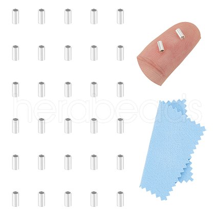 Unicraftale 30Pcs 925 Sterling Silver Spacer Tube Beads STER-UN0001-27B-1