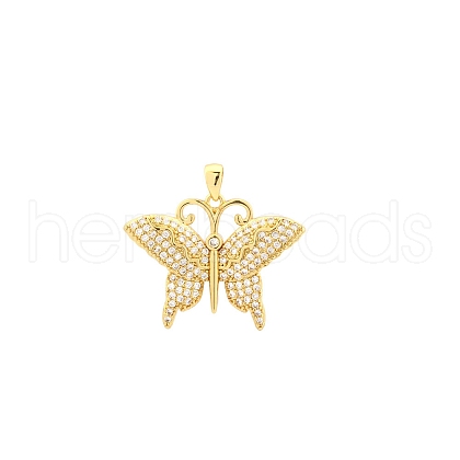 Golden Brass Micro Pave Cubic Zirconia Pendants PW-WGD5DB1-01-1