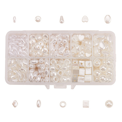 Large Hole Round Imitation Pearl Acrylic Beads OACR-CJ0001-09-1