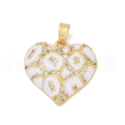 Brass Micro Pave Cubic Zirconia Pendants KK-R221-01G-02-1