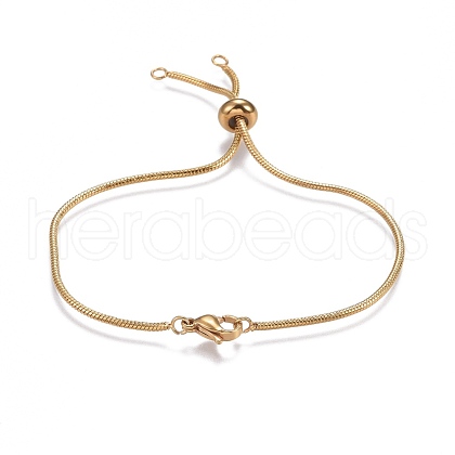 Adjustable 304 Stainless Steel Slider Bracelets BJEW-L653-004G-1