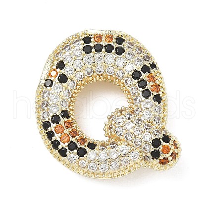 Brass Micro Pave Cubic Zirconia Pendants KK-Z108-02G-Q-1