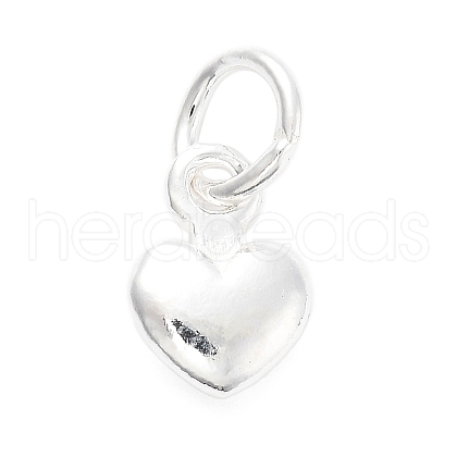 925 Sterling Silver 3D Heart Charms STER-S009-11A-S-1