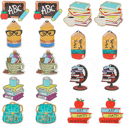 SUNNYCLUE 36Pcs 9 Styles Graduation Theme Acrylic Pendants OACR-SC0001-79-1