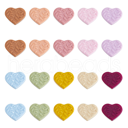 DICOSMETIC 20Pcs 10 Colors Silicone Focal Beads SIL-DC0001-63-1