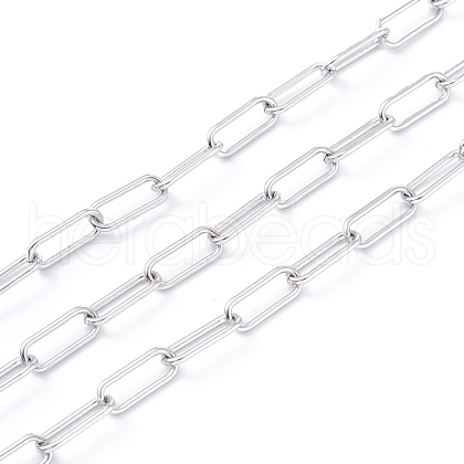 Tarnish Resistant 304 Stainless Steel Paperclip Chains CHS-L022-03P-A-1