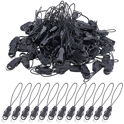 Gorgecraft 100pcs Plastic Cord Mobile Straps with Detachable Buckle FIND-GF0006-61A-1
