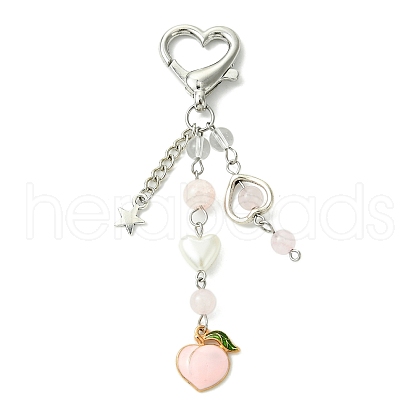 Peach Alloy Enamel Keychain KEYC-JKC01095-1