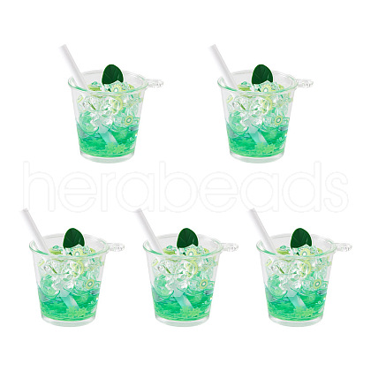 Transparent Resin Big Pendants RESI-TAC0019-04A-1