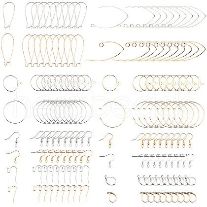 SUNNYCLUE Brass Earrings Findings Kits KK-SC0001-33-1