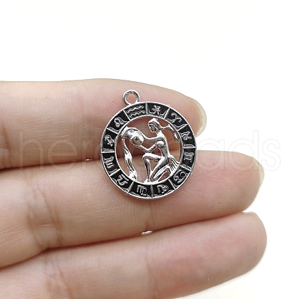 Constellation Themes Alloy Rhinestone Pendants PW-WG6B97D-11-1
