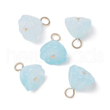 Acrylic Lotus Pendants PALLOY-JF02712-05-1