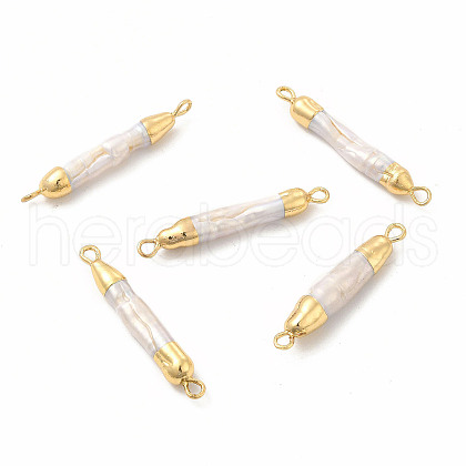 Baroque Natural Keshi Pearl Connector Charms PEAR-P004-31KCG-1