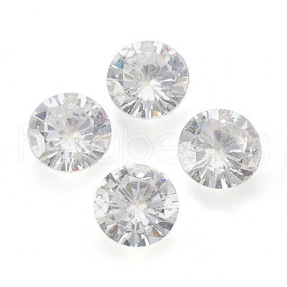 Cubic Zirconia Pointed Back Pendants X-ZIRC-N037-6mm-01-1