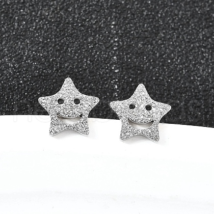 304 Stainless Steel Stud Earrings EJEW-H161-01P-K-1