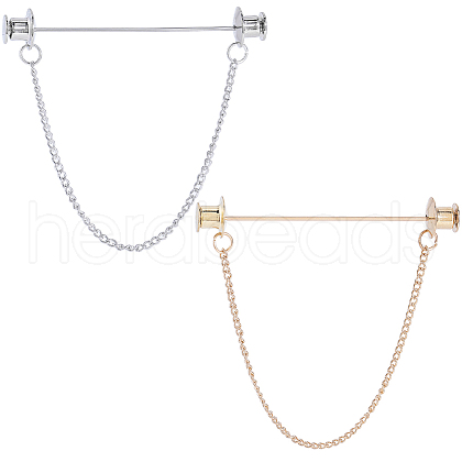 Gorgecraft Zinc Alloy Hanging Chain Brooches FIND-GF0006-87C-1