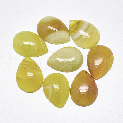 Natural Banded Agate/Striped Agate Cabochons G-T122-23F-1