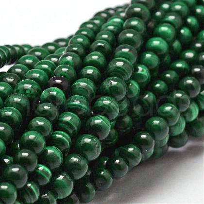 Natural Malachite Bead Strands G-O143-10-4mm-1