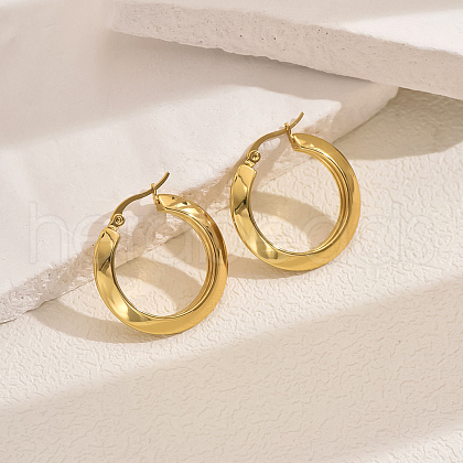Vintage Stainless Steel Hoop Earrings YA0718-3-1