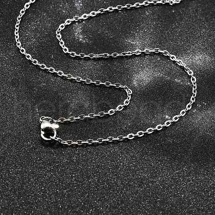 Tarnish Resistant 304 Stainless Steel Women Chain Necklaces X-NJEW-C079-01C-1
