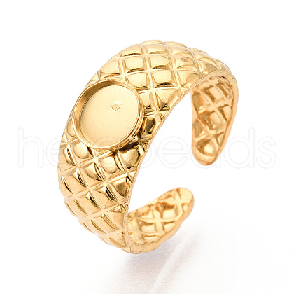 304 Stainless Steel Cuff Ring Components STAS-T066-26G-1