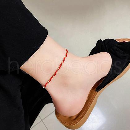 Stainless Steel Alloy Charm Anklets WG33B59-07-1