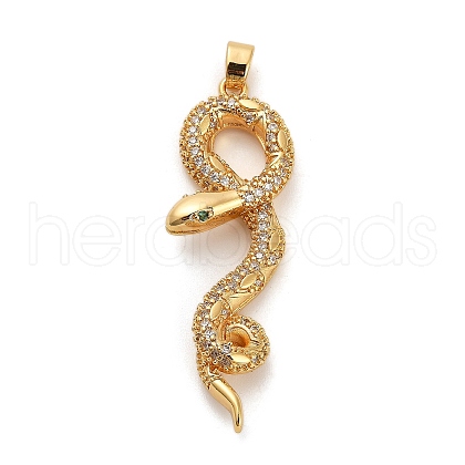 Brass Micro Pave Cubic Zirconia Pendants KK-S503-03G-02-1