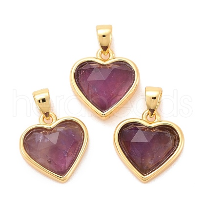 Natural Amethyst Charms G-E538-02G-03-1