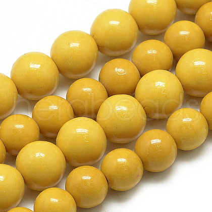 Synthetic Ocean White Jade Beads Strands G-S254-8mm-B04-1