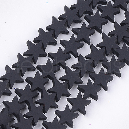 Spray Painted Non-magnetic Synthetic Hematite Beads Strands G-T116-21-17-1