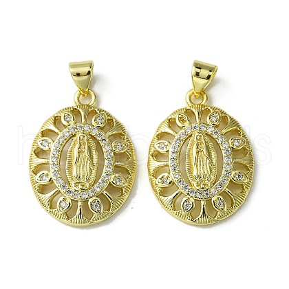 Brass Micro Pave Cubic Zirconia Pendants KK-H472-53J-G-1