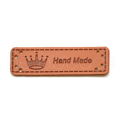 Rectangle PU Leather Labels PW-WG24412-04-1