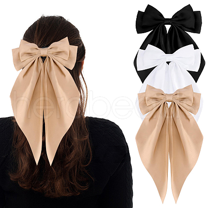 CRASPIRE Cloth Big Bowknot Hair Barrettes AJEW-CP0008-41A-02-1