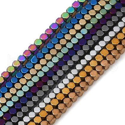 Electroplate Non-magnetic Synthetic Hematite Beads Strands G-I175-09-M-1