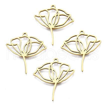 Ion Plating(IP) 201 Stainless Steel Pendants STAS-N098-048LG-1