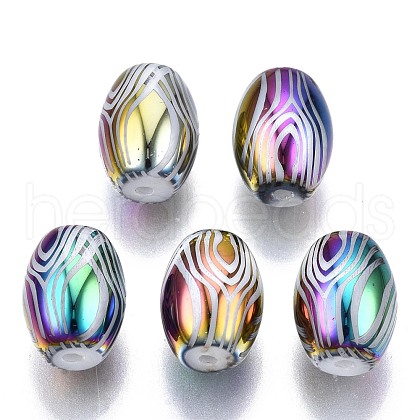 Electroplate Glass Beads EGLA-S197-23A-06-1