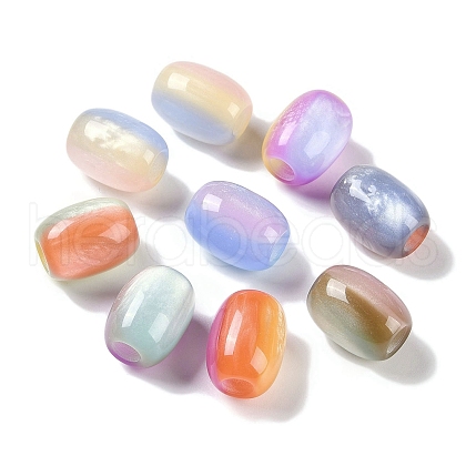 Triple Color Resin European Beads RESI-F055-13-1