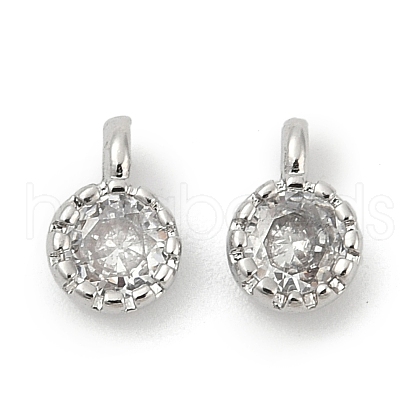 Brass Pave Cubic Zirconia Pendants KK-H204-03P-01-1