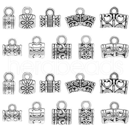 100Pcs 10 Styles Alloy Hangers Links PALLOY-CJ0003-06-1
