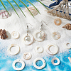 BENECREAT 60Pcs 2 Colors Natural Freshwater Shell Pendants SHEL-BC0001-027-4