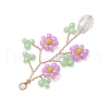 Glass Seed Beads Pendants PALLOY-JF02699-4