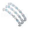 3Pcs 3 Styles Round Acrylic & Glass Beaded Stretch Bracelet Sets BJEW-JB10730-01-5