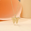Alloy Textured Initial Pendant Necklaces FS-WG9837C-23-1
