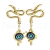 Rack Plating Eye Brass Stud Earrings EJEW-C108-07G-2