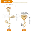 BENECREAT 12Pcs 2 Style Brass Pendants KK-BC0001-92-2