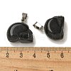 Natural Obsidian Pendants G-Z067-02P-04-4